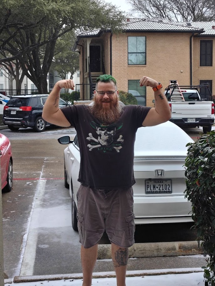 Bearded Viking Green Hair